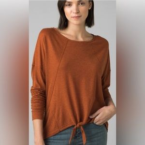Prana Haddie Tencel Cotton‎ Blend Twist Long Sleeve Top. Women’s Large.